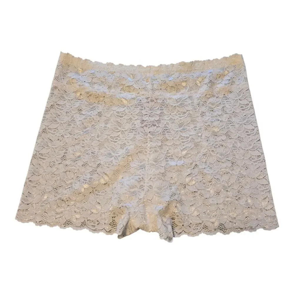 Fashion Bug Secret Slimmer Boyshort Panty Womens Size 3X White Lace